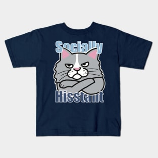 Socially Hisstant Cat Kids T-Shirt